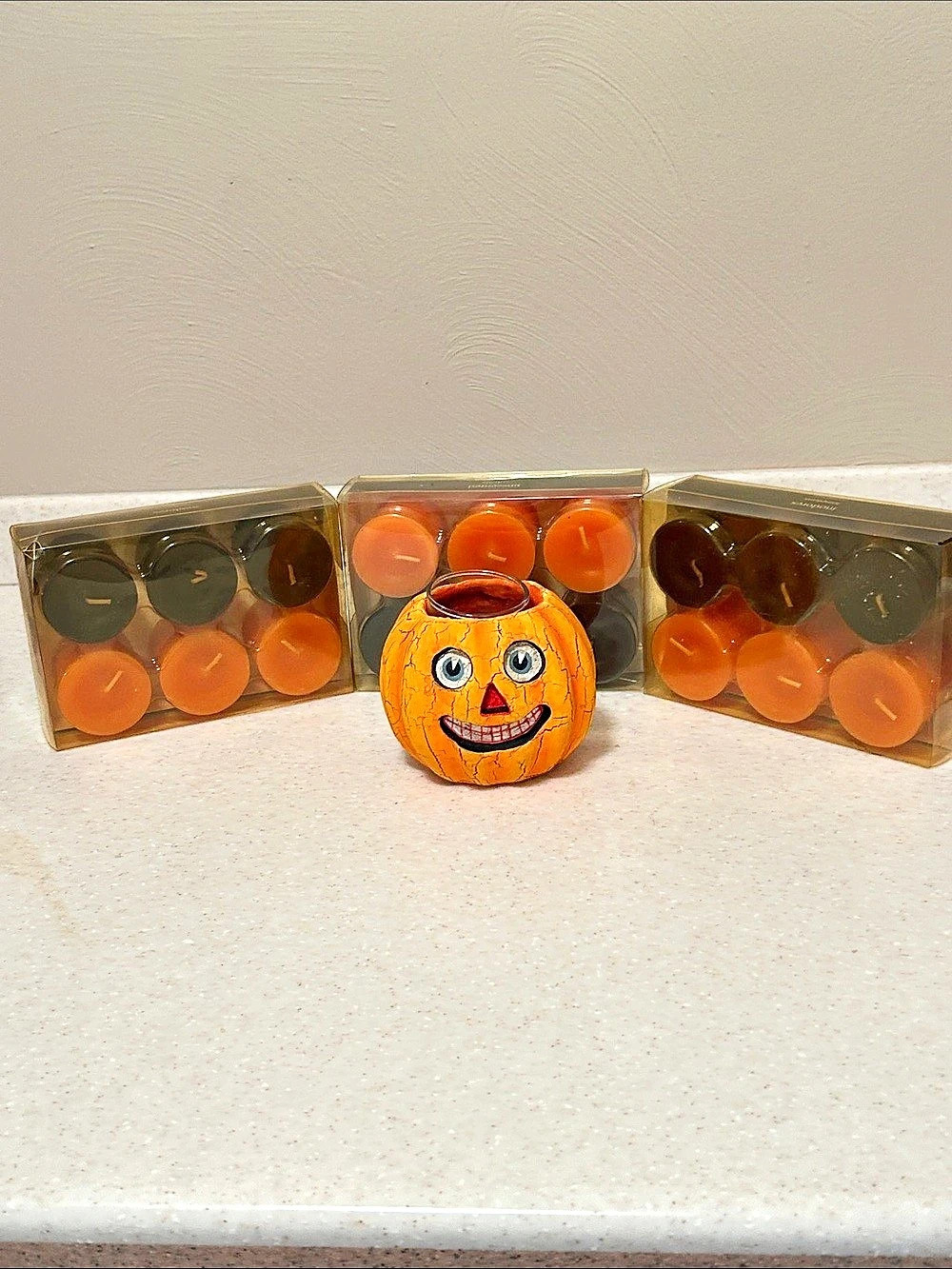 NWT Pier 1 Votives and Department 56 Jack-O-Lantern Votive Candle Holder